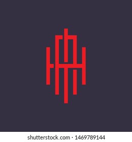 A and H monogram logo design,simple minimal modern style logomark,brand logo template