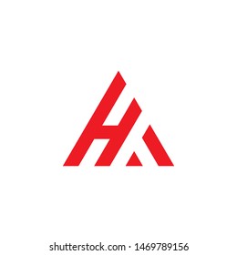 A and H monogram logo design,simple minimal modern style logomark,brand logo template