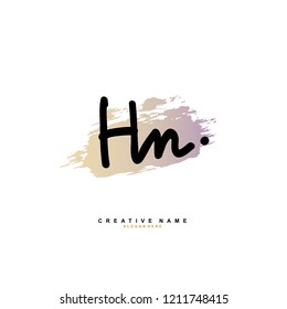 H N HN Initial abstract logo concept vector