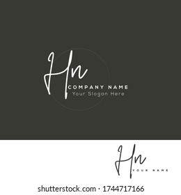 H N HN Initial letter handwriting and signature logo.	
