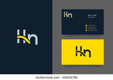 H & N Letter logo design vector element