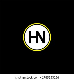 Diseño monográfico del logotipo de la letra H N