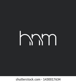 H N M letters Joint logo icon vector for business card and corporate identity.