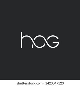 H O G letters Joint logo icon vector for business card and corporate identity.