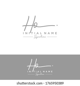 H O HO Initial letter handwriting and signature logo.