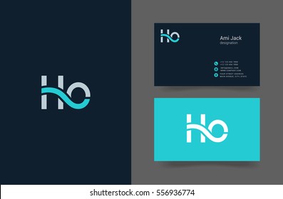 H & O Letter logo design vector element