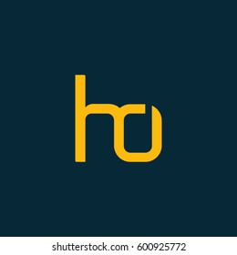 H & O Letter logo design vector element