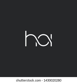 H O I letters Joint logo icon vector for business card and corporate identity.
