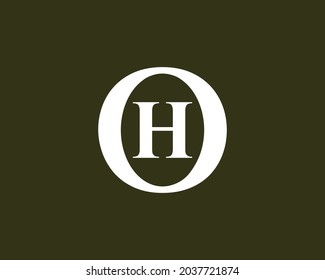 H and OH logo design vector template