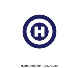 H and OH logo design vector template