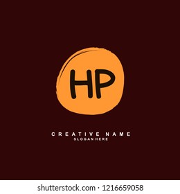 H P HP Initial logo template vector