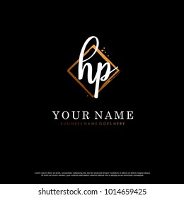 H P Initial abstract logo template vector