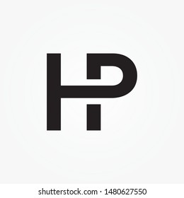 H P letter logo design