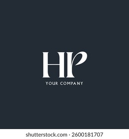 H P  letters Joint logo icon vector template.