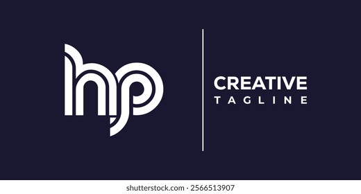 H and P logo design. HP abstract Letters Logo Monogram. This logo design is the process of creating a visual symbol that represents a brand, company, or individual.