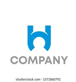 H people logo vector design template sign