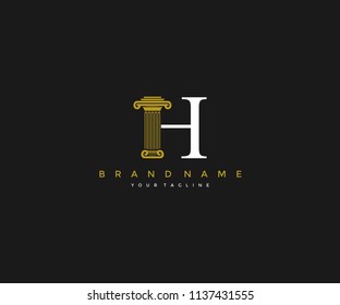 H Pillar Law Firm Design Logo