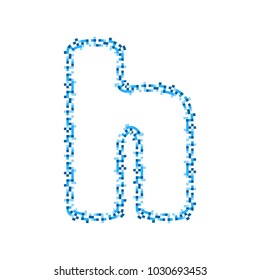 H Pixel Letter Logo Icon Design