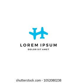 H Plane Logo Design