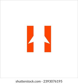 H plane logo vector illustration, can be used as a logo, emblem, icon, decorative wall, print, etc