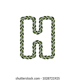 H Plant Letter Logo Icon Design