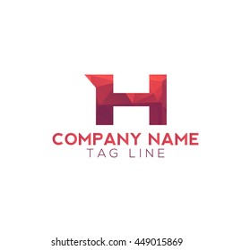 h polygonal logo
