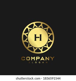 H Premium monogram letter initials logo. minimalist symbol icon vector design. Luxury logotype Template.
