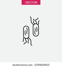 H pylori bacteria Infection icon.,vector simple trendy style illustration for web and app..eps