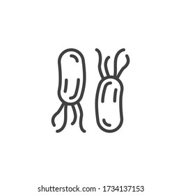 H. pylori bacteria Infection line icon. linear style sign for mobile concept and web design. Helicobacter pylori outline vector icon. Symbol, logo illustration. Vector graphics