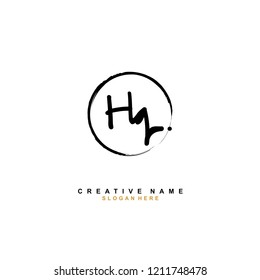 H Q HQ Initial abstract logo concept vector