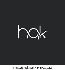 H Q K letters Joint logo icon vector for business card and corporate identity.