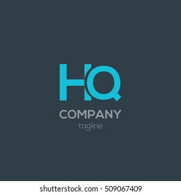 H & Q Letter logo design template
