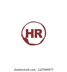 H R HR Initial logo template vector. Letter logo concept