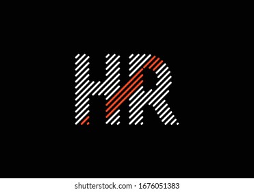 H R Initial Letter Logo design vector template, Graphic Alphabet Symbol for Corporate Business Identity
