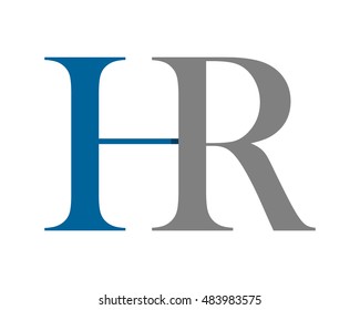 H and R initial typography typeset logotype alphabet font image vector icon logo symbol