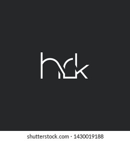 H R K letters Joint logo icon vector for business card and corporate identity.