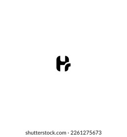 h and r letter combination vector logo