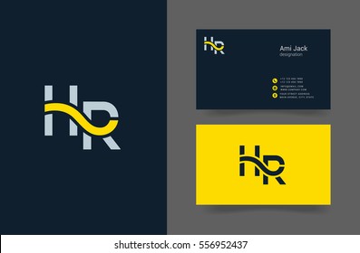 H & R  Letter Logo Design Vector Element