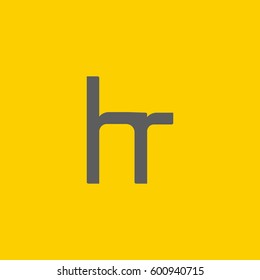H & R Letter logo design vector element