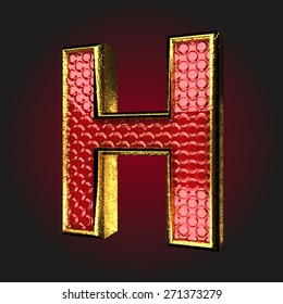 h red letter with gold