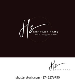 H S HS  Initial letter handwriting and signature logo.	
