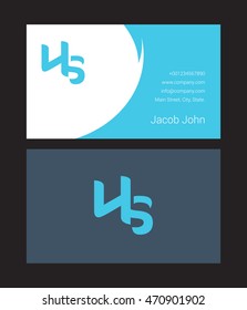 H & S Joint letter logo, with Business card
