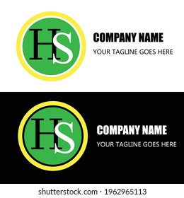 H S LETTER LOGO FOR YOUR COMPANY EPS 10