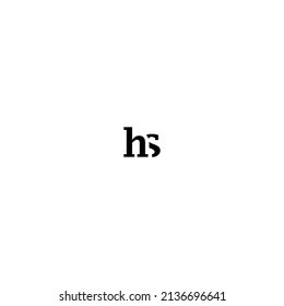 h s letter vector logo design