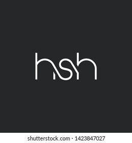 H S H letters Joint logo icon vector for business card and corporate identity.