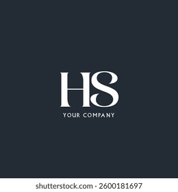 H S  letters Joint logo icon vector template.