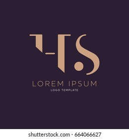 H S Logo Design Template