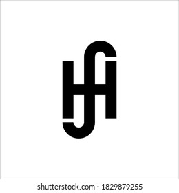 H S logo design vector sign