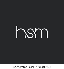 H S M letters Joint logo icon vector for business card and corporate identity.