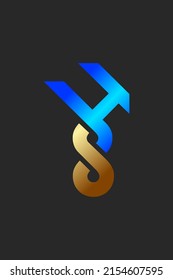 H and S monogram logo. Unique and elegant.